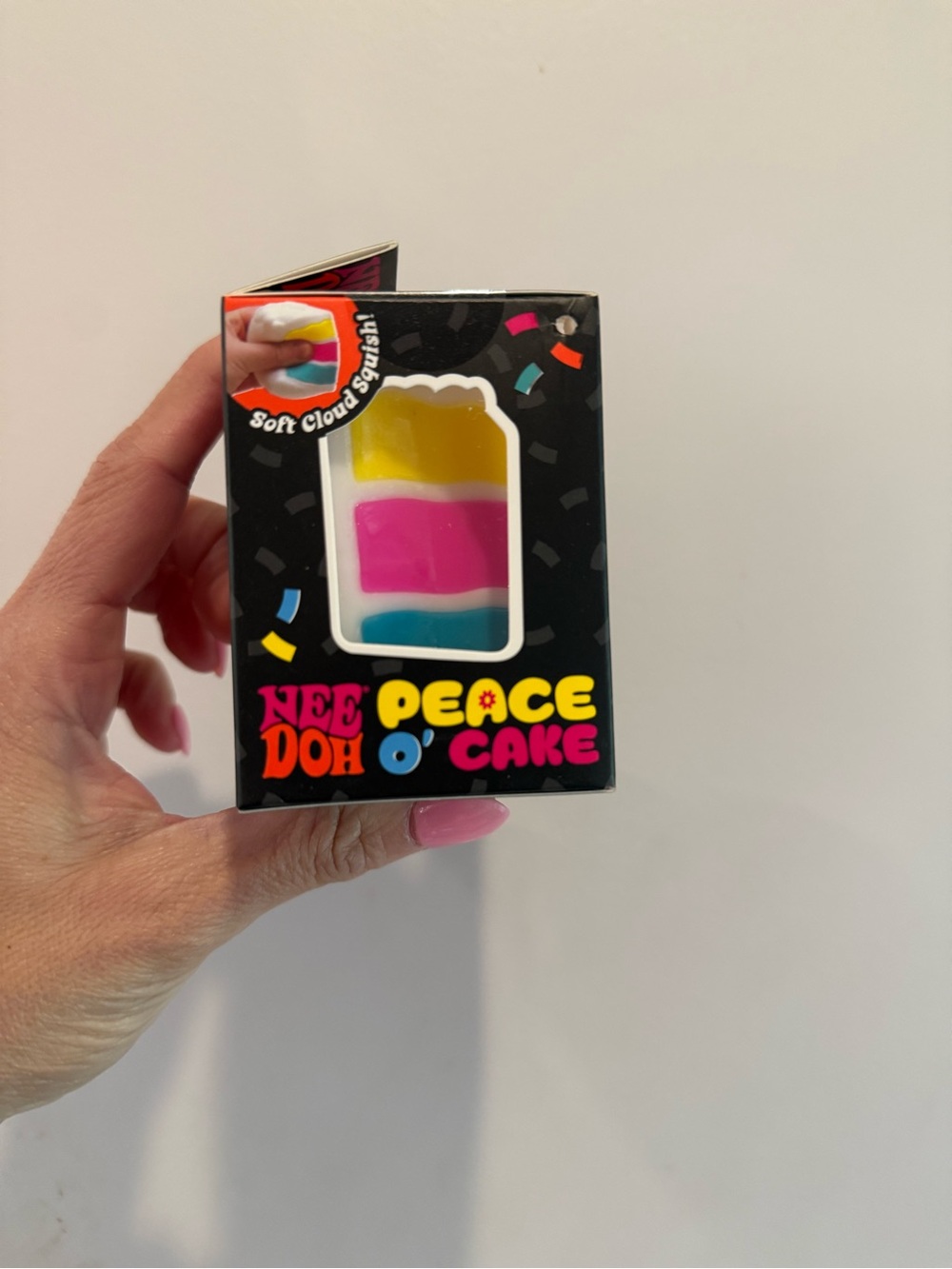 Peace Doh O' Cake Soft Cloud Squish Toy - Yellow Pink Blue